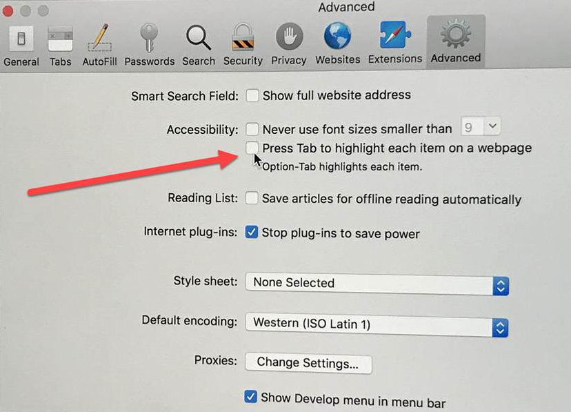 tab button on macbook