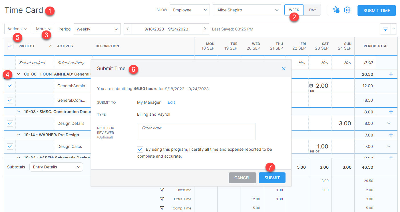 Time Card – CORE Help Center