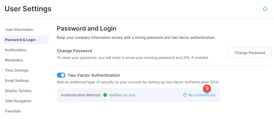 User Settings – CORE Help Center