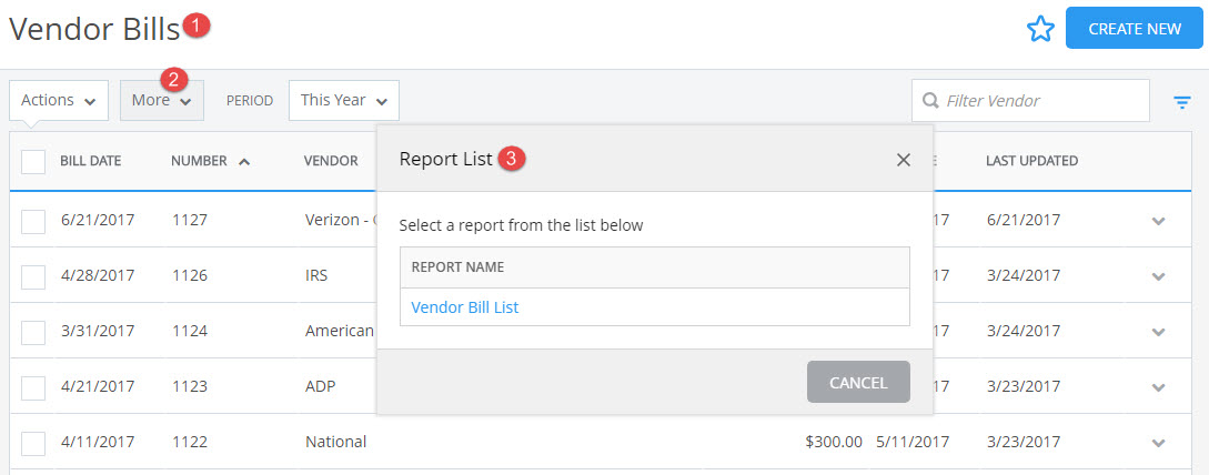 Vendor Bills – CORE Help Center